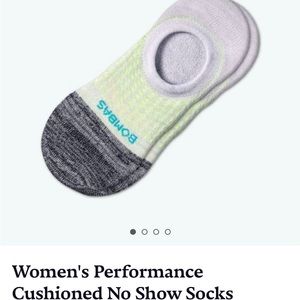 Bombas Women's Performance Cushioned No Show Socks size Medium brand new 3 pack